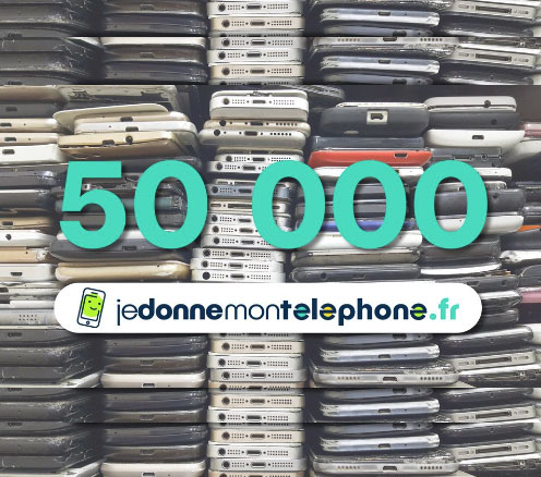 50000 téléphones collectés en 2022 via jedonnemontelephone.fr, ouvre de Facebook dans une nouvelle fenêtre