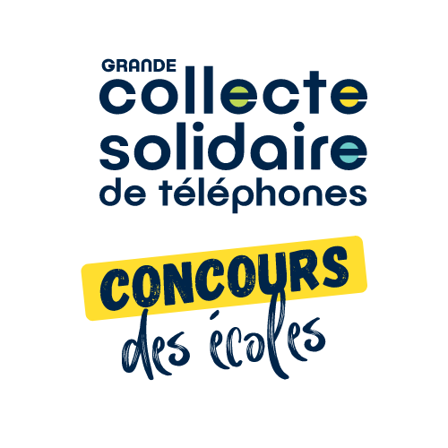 Grande Collecte solidaire de téléphone logo concours écoles