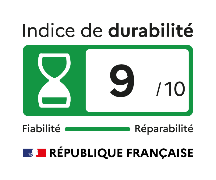Indice de durabilité vert 9 sur 10