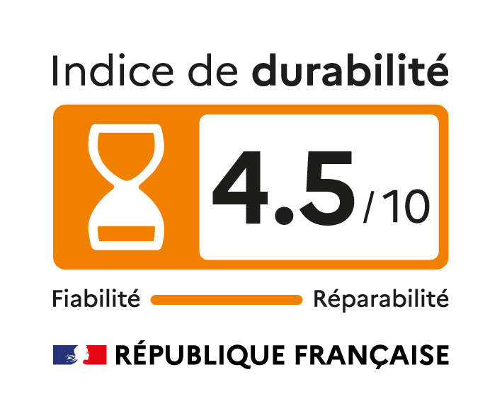 Indice de durabilité orange 4,5 sur 10