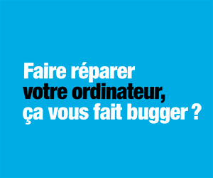 Faire réparer votre ordinateur vous fait bugger ? 50 € de Bonus Réparation déduit de votre facture.  Trouvez un réparateur QualiRépar ici.