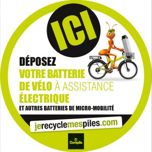 Ici déposez votre batterie de vélo