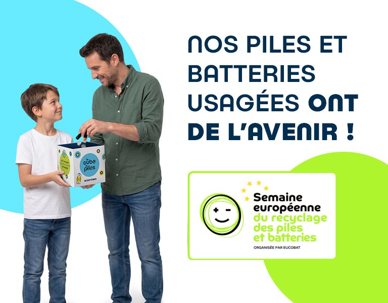 Nos piles et batteries usagées ont de l'avenir !
